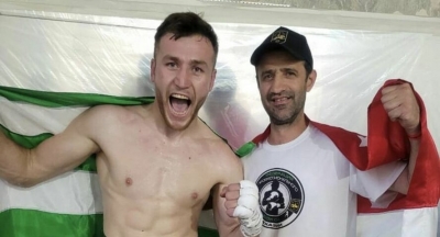 Энвер Бзагуа одержал победу над соперник в турнире профессионального бокса в спортивном комплексе «Крылья Советов»